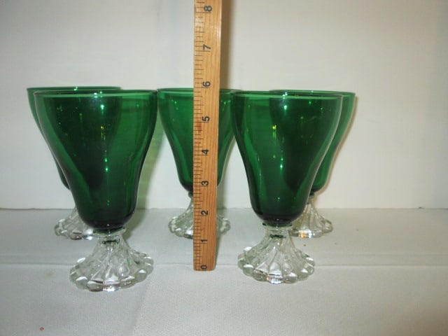 Five Midcentury Anchor Hocking "Burple" Water Goblets - 5
