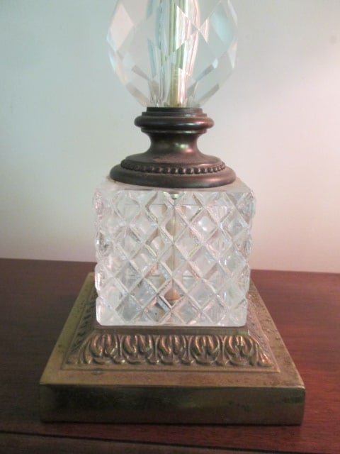 Pair of Hollywood Regency Style Lamps with Prisms - 2