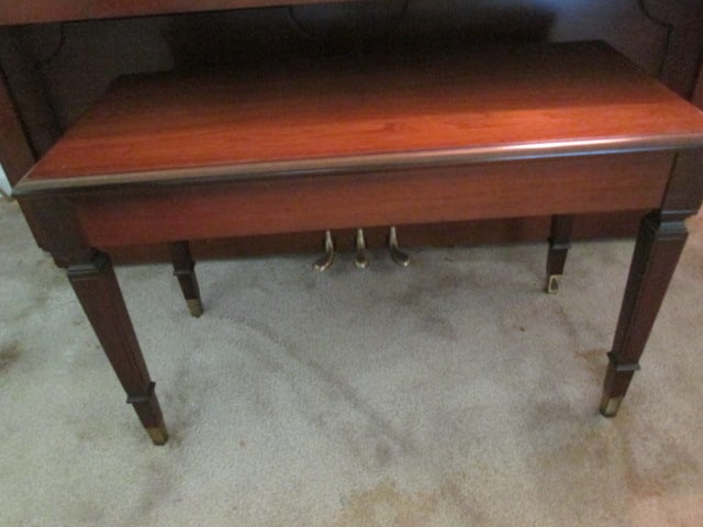 Everett Mahogany Upright Piano and Bench - 6