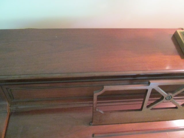 Everett Mahogany Upright Piano and Bench - 8