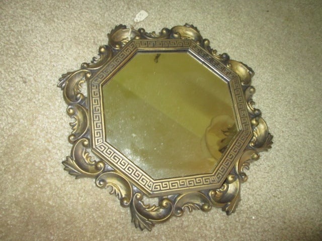 Four Gold Tone Molded Framed Wall Mirrors - 2