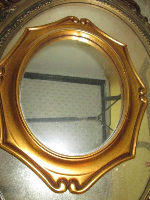 Four Gold Tone Molded Framed Wall Mirrors - 3