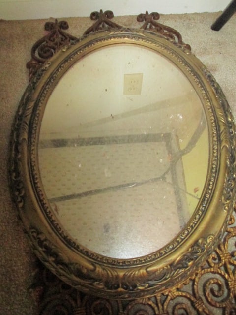 Four Gold Tone Molded Framed Wall Mirrors - 4