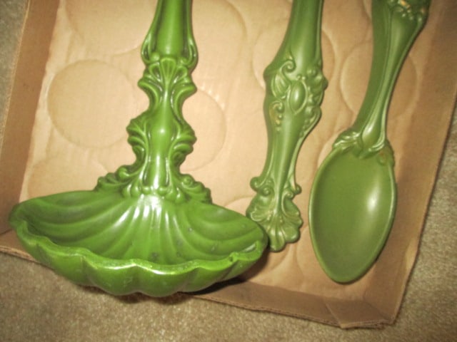 Three Midcentury Ceramic Ladle and Spoon Plaques - 2