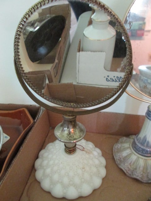 Two Vintage Hand Mirrors and Two Vanity Stand Mirrors - 4