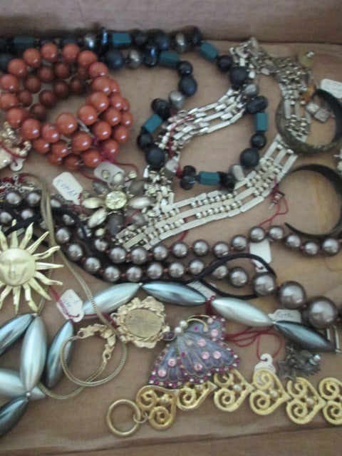 Grouping of Vintage Earrings, Brooches, Necklaces, Bracelets, etc. - 3