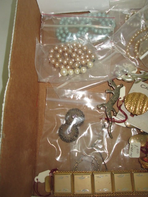 Grouping of Vintage Earrings, Brooches, Necklaces, Bracelets, etc. - 4