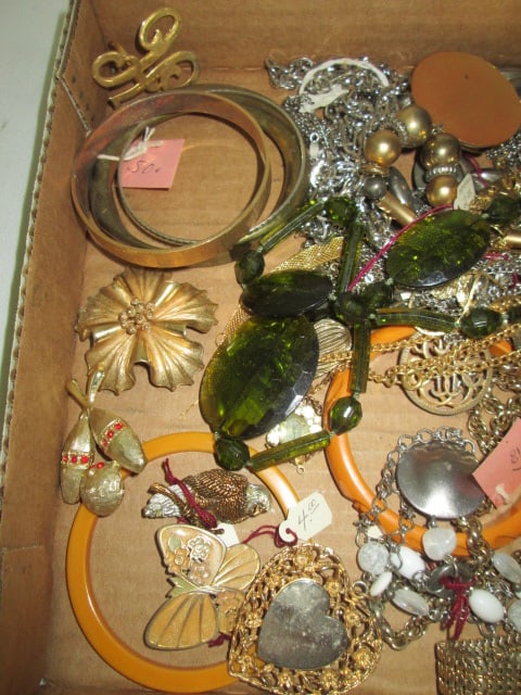 Grouping of Vintage Colorful Beaded Necklaces, Silver/Gold Tone Necklaces, Bracelets, - 4