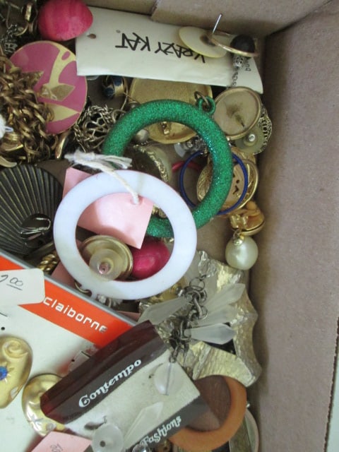 Grouping of Vintage Earrings, Brooches, Necklaces, Bracelets, etc. - 2