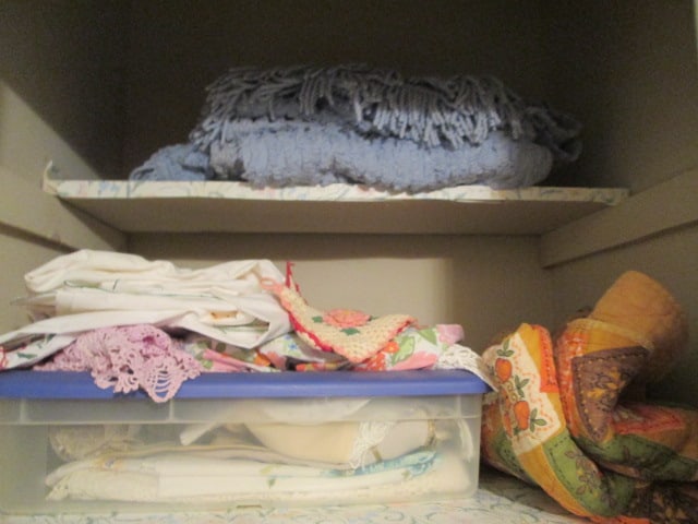 Large Grouping of Vintage Doilies, Kitchen Towels, Table Cloths, Sheets, Blankets, etc. - 2