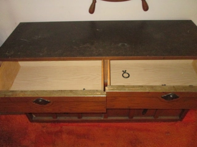 Vintage Harbour House Furniture Oak Spanish Revival Style Dresser with Laminate Top - 3
