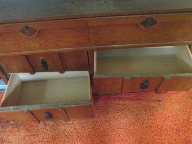 Vintage Harbour House Furniture Oak Spanish Revival Style Dresser with Laminate Top - 4