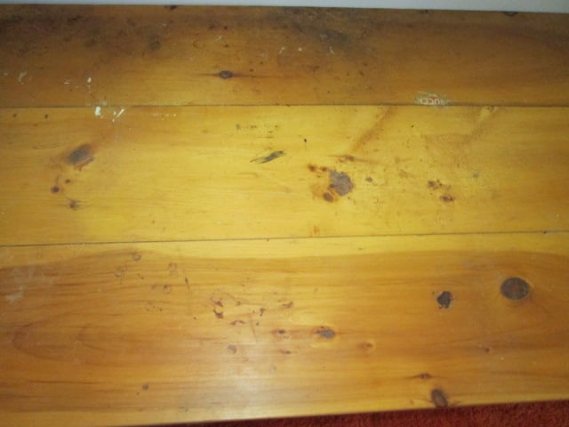 Rustic Pine Plank Top Work Table with Painted Base - 2