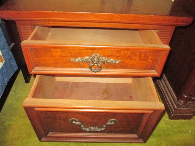 Dixie Traditional Neoclassical Style 2 Drawer Nightstand - 3