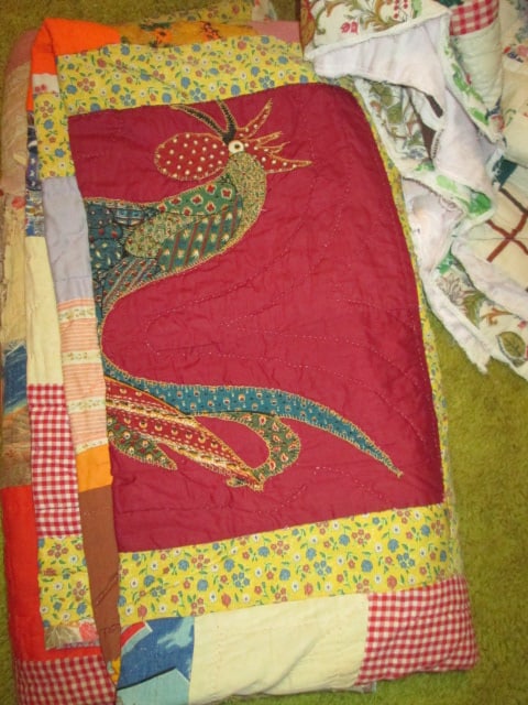Old Hand Pieced Quilt Top, Unfinished Hand Sewn Patchwork Quilt, Hand Sewn - 6