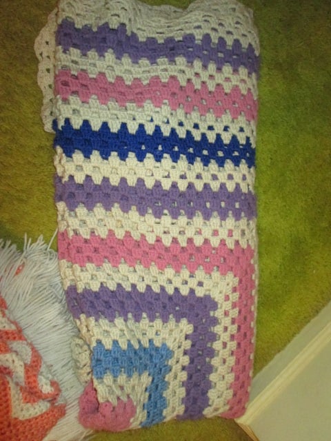Three Hand Crafted Crocheted Afghan Throws - 2