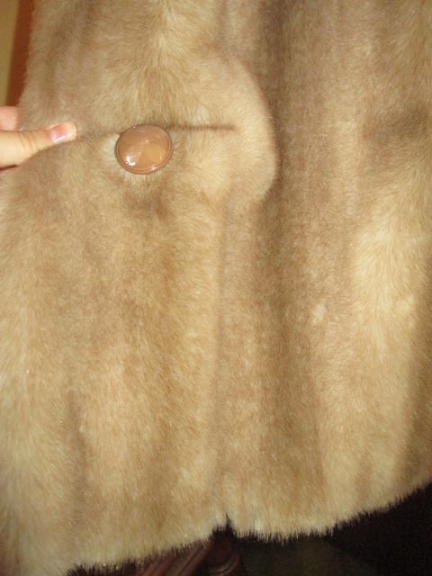 Nice Vintage Tissavel Fabric Country Pacer Faux Fur Ladies Hip Coat - 2