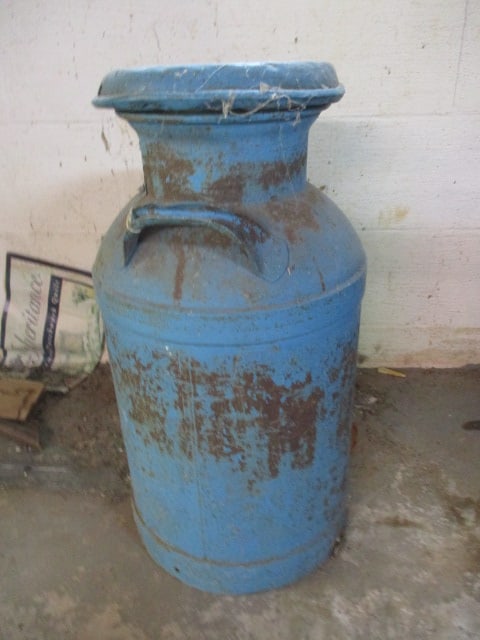 Vintage Handpainted Milk Can with Pineapple Design - 4