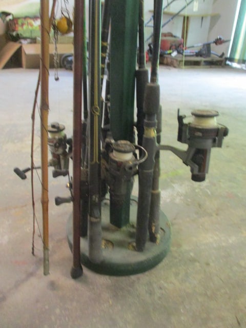 Fishing Rod Holder Filled with Nice Rods and Reels - 2