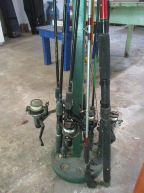 Fishing Rod Holder Filled with Nice Rods and Reels - 4