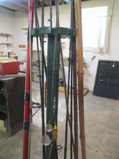 Fishing Rod Holder Filled with Nice Rods and Reels - 6