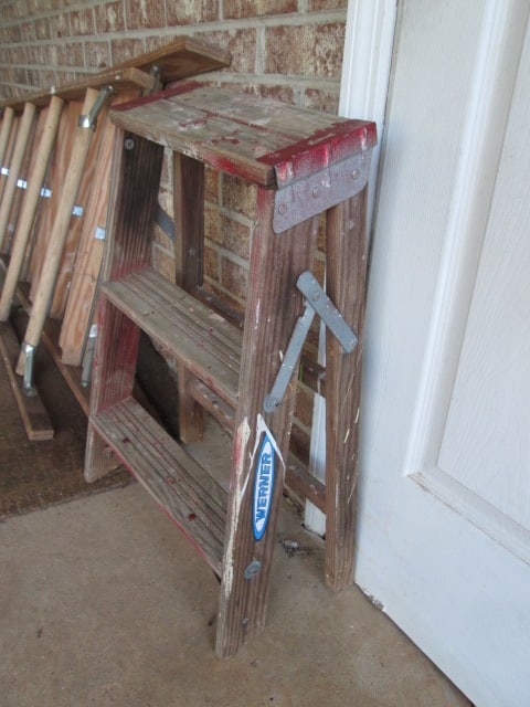 Werner 8' and 2' Wood A Frame Step Ladders - 2
