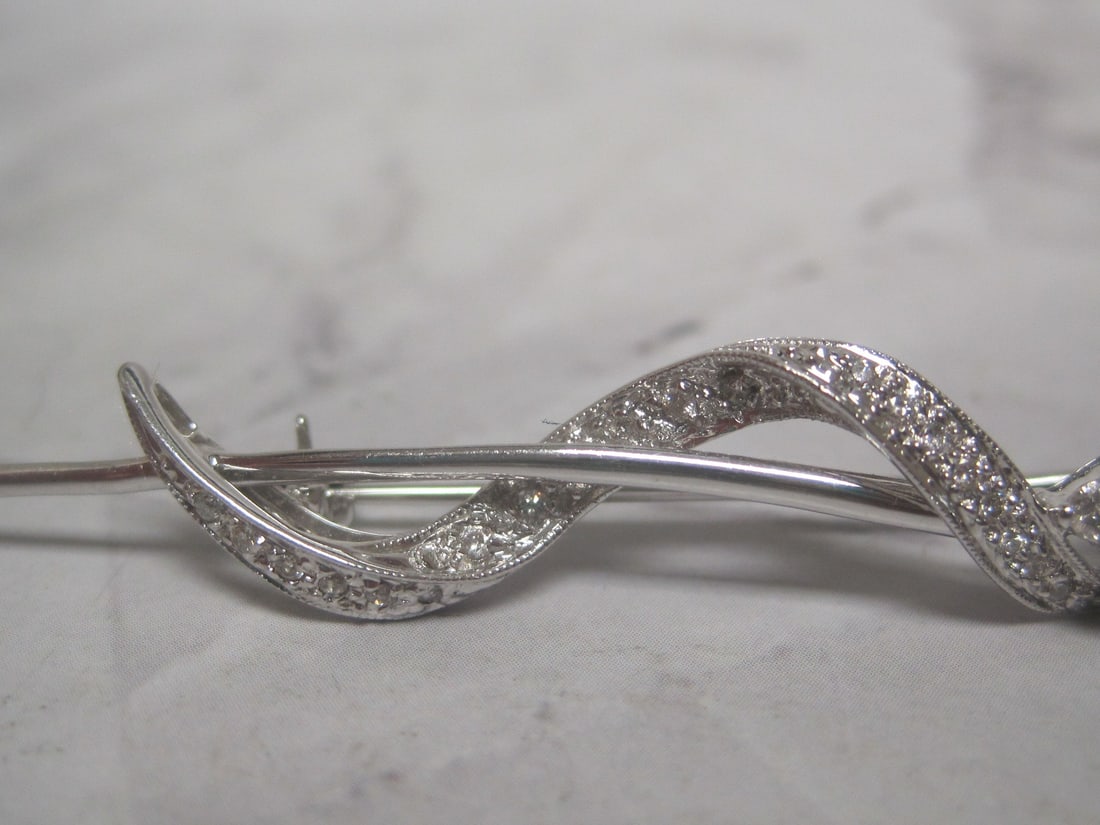 14k White Gold Black Pearl & Diamond Pendant - 3
