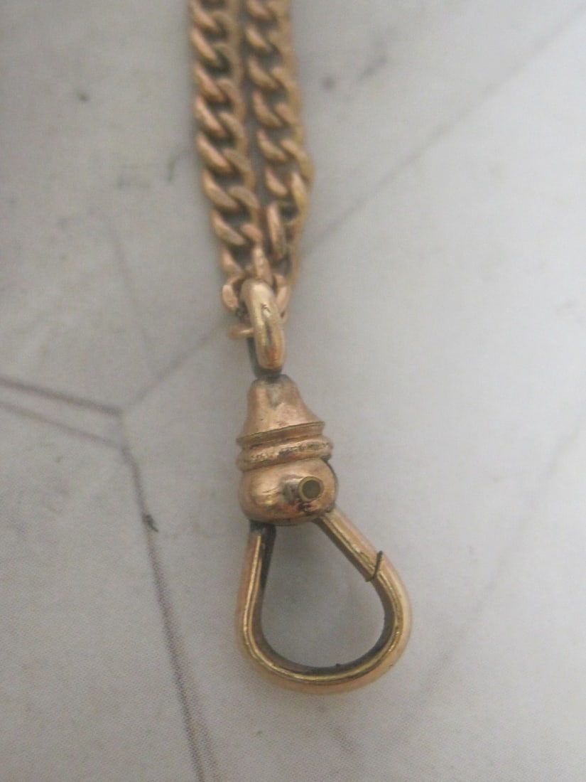 Antique Gold-Filled Pocket Watch Chain - 3