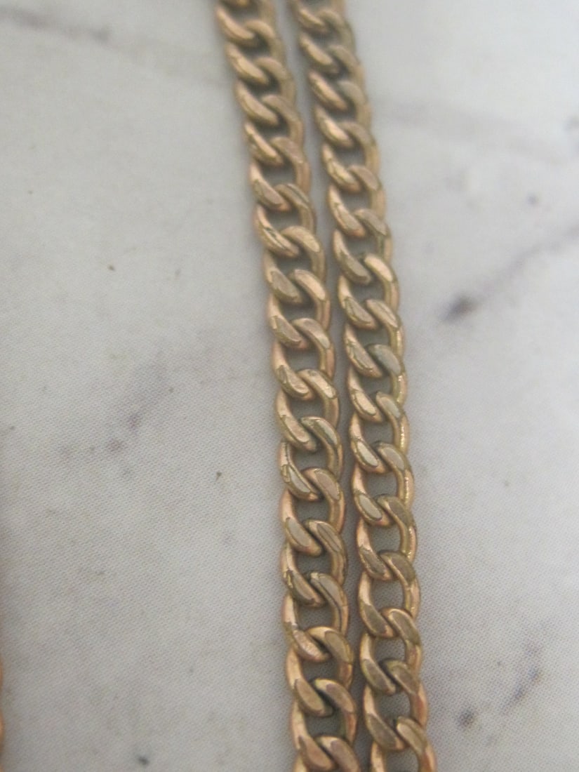 Antique Gold-Filled Pocket Watch Chain - 4