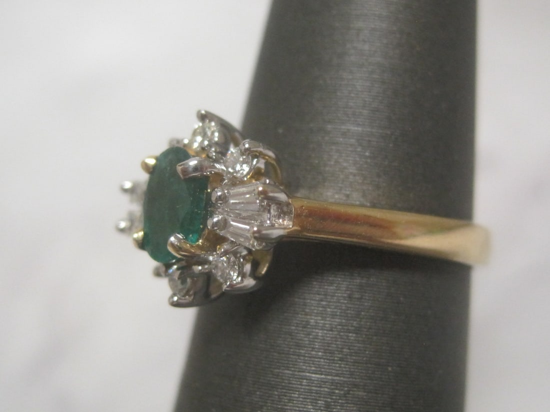 14k Gold Emerald & Diamond Ring appraised at $1250 - 2