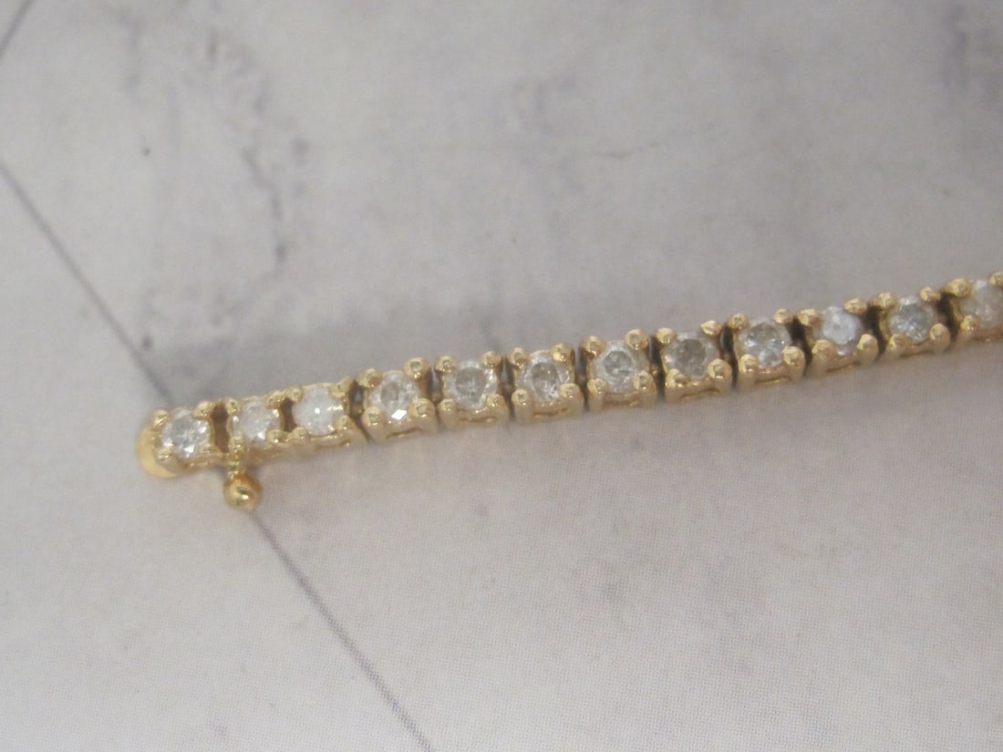 7" 14k Gold Diamond Tennis Bracelet appraised at $3550 - 2