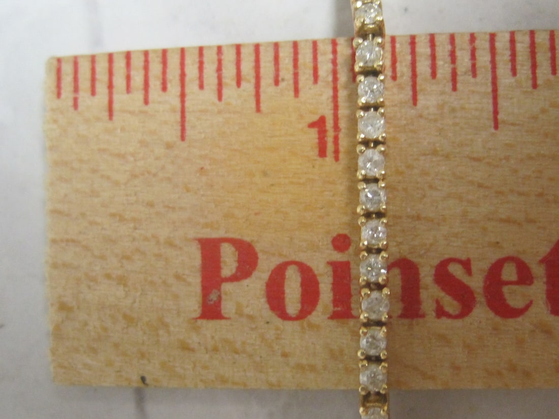 7" 14k Gold Diamond Tennis Bracelet appraised at $3550 - 6