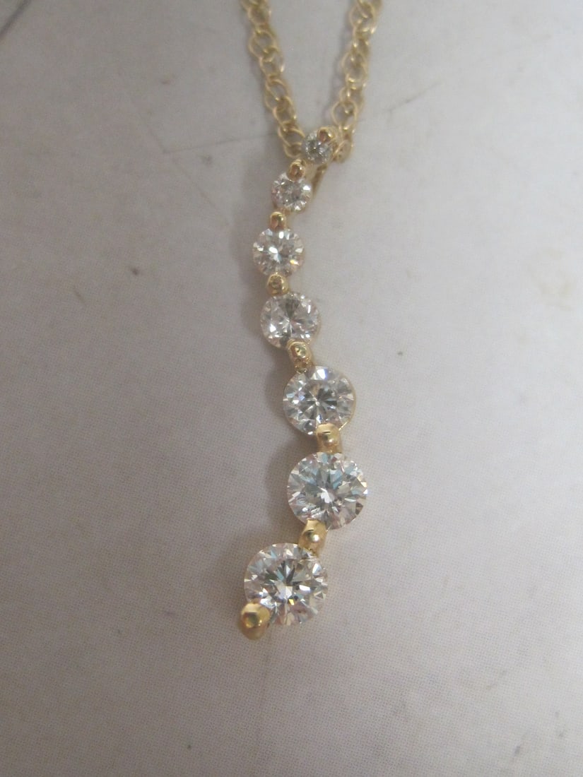 14k Gold Diamond Pendant & 16" Chain appraised at $1450 - 2