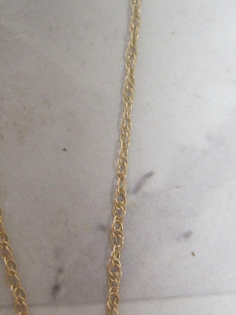 14k Gold Diamond Pendant & 16" Chain appraised at $1450 - 4