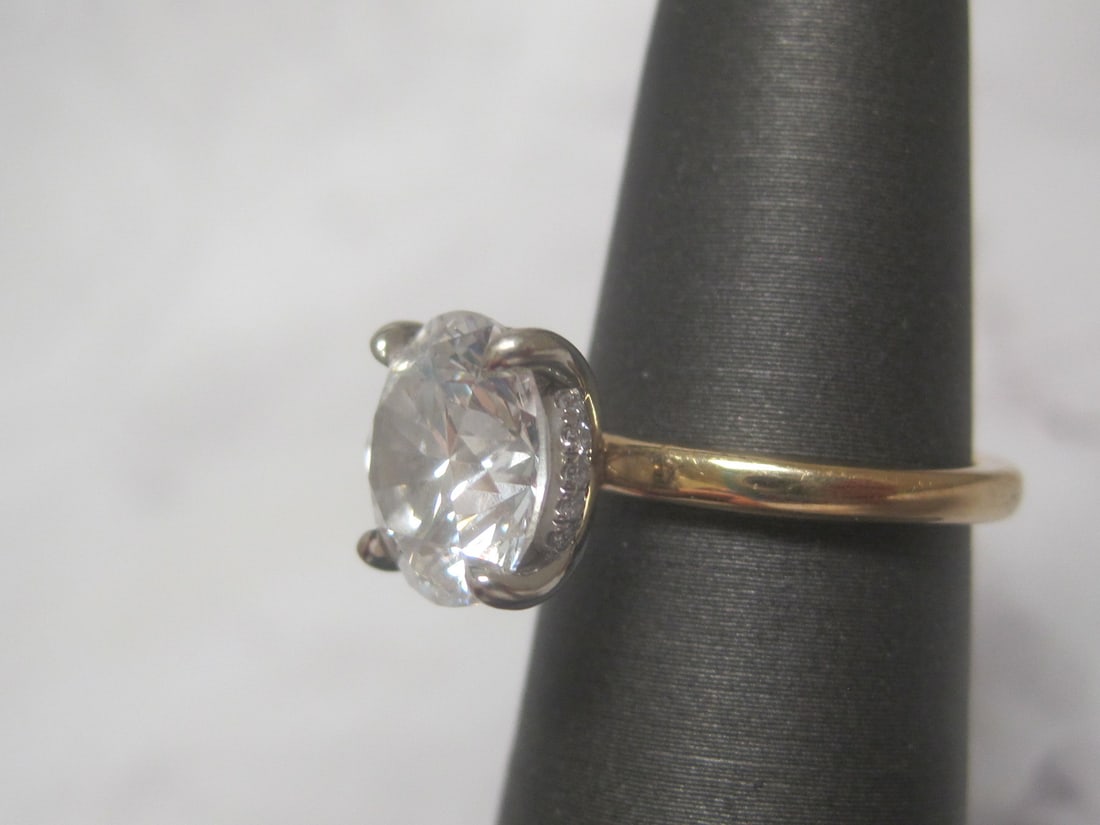 14k Gold 3.52 carat Lab Diamond Ring - 2