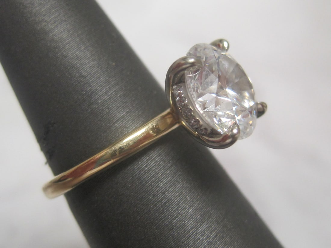 14k Gold 3.52 carat Lab Diamond Ring - 3