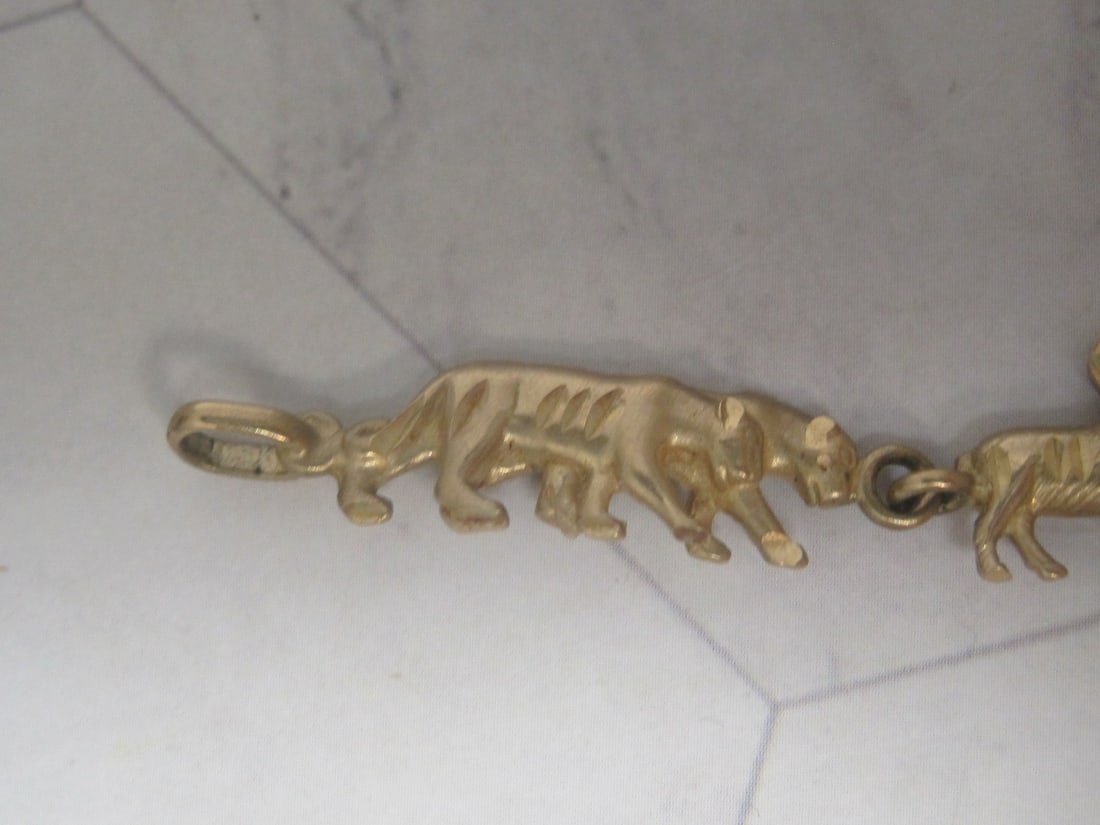 7" 10k Gold Noah's Ark Bracelet - 2