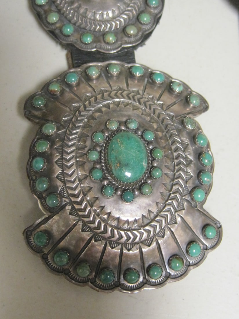 Buffalo Danger Concho Belt with Sterling Silver Buckle and 8 Slides - 2