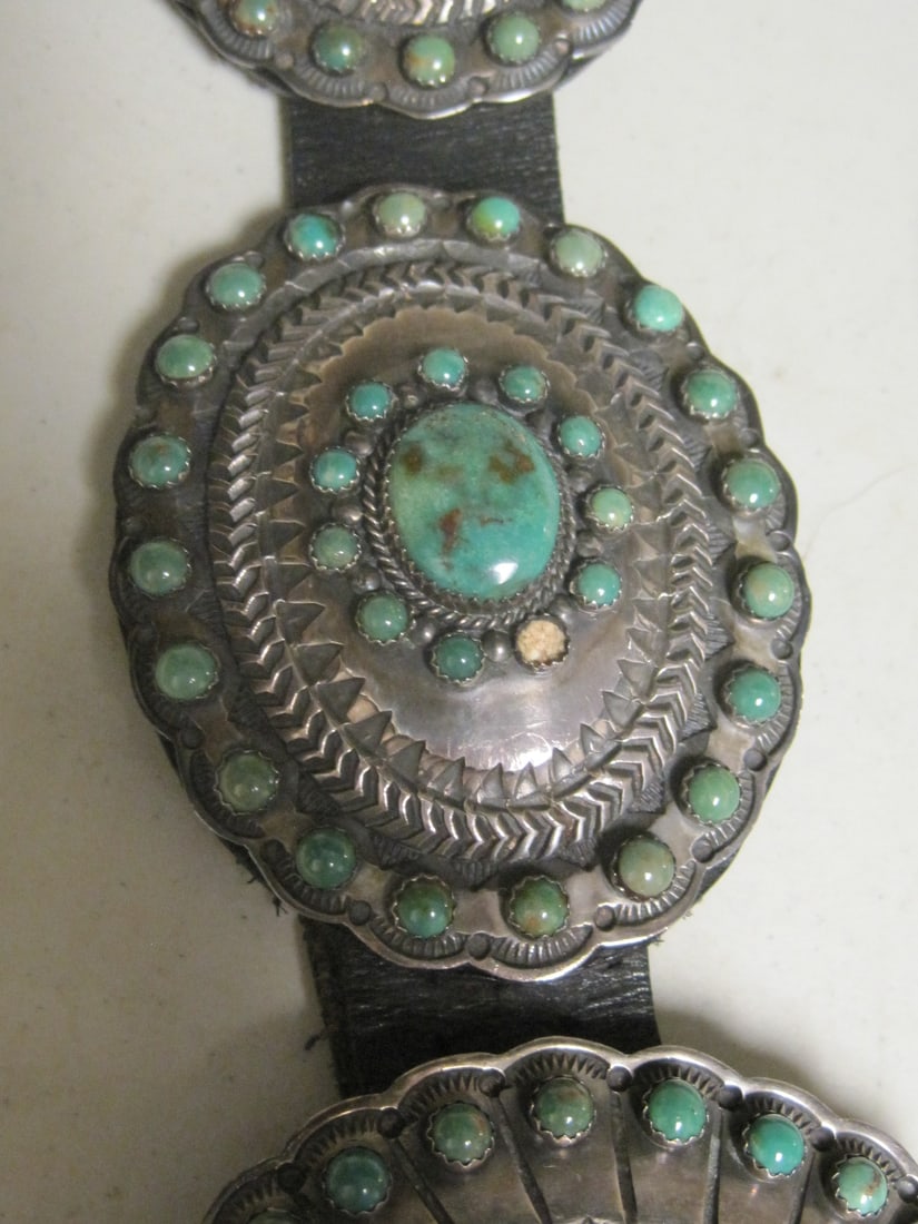 Buffalo Danger Concho Belt with Sterling Silver Buckle and 8 Slides - 3
