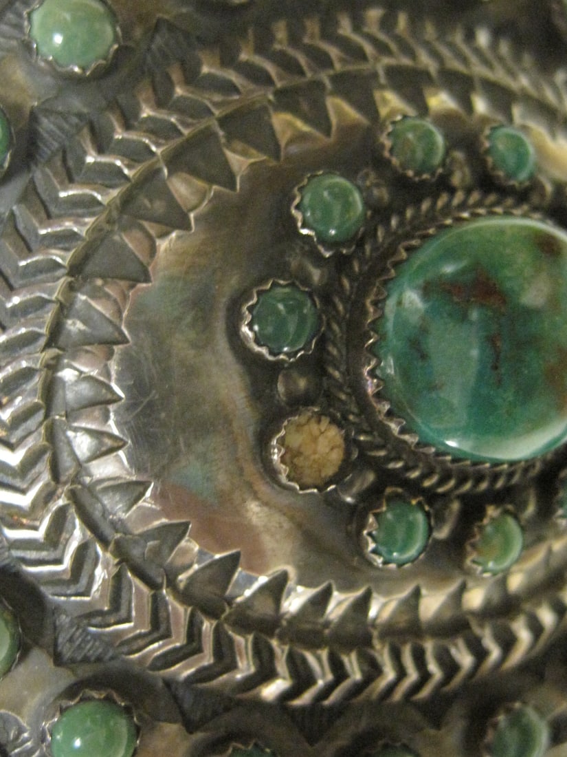 Buffalo Danger Concho Belt with Sterling Silver Buckle and 8 Slides - 5
