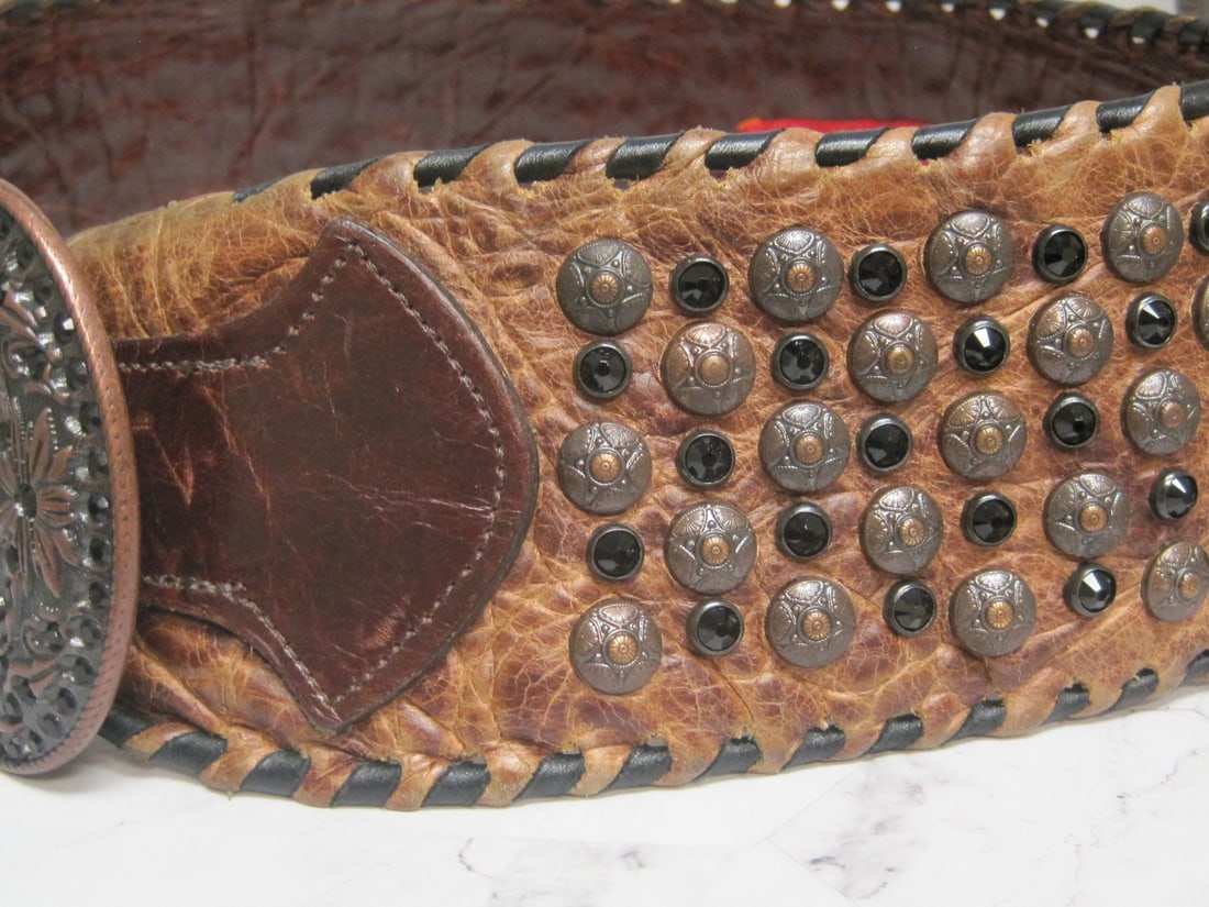 Kurtmen Tooled Leather Belt - 4
