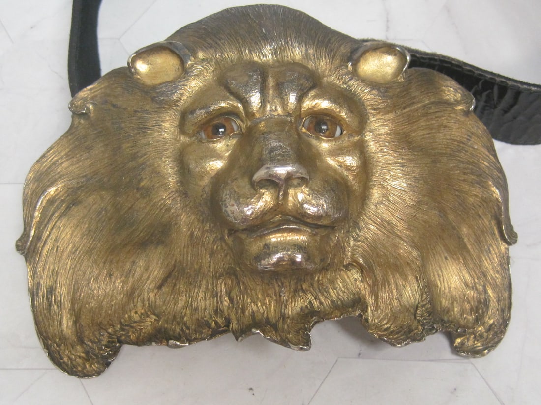 1984 Christopher Ross Massive Belt Buckle with Belt - 2