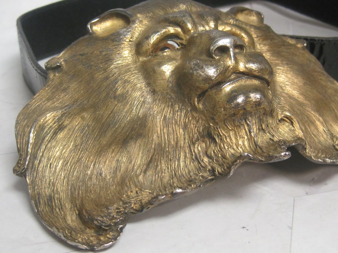 1984 Christopher Ross Massive Belt Buckle with Belt - 5