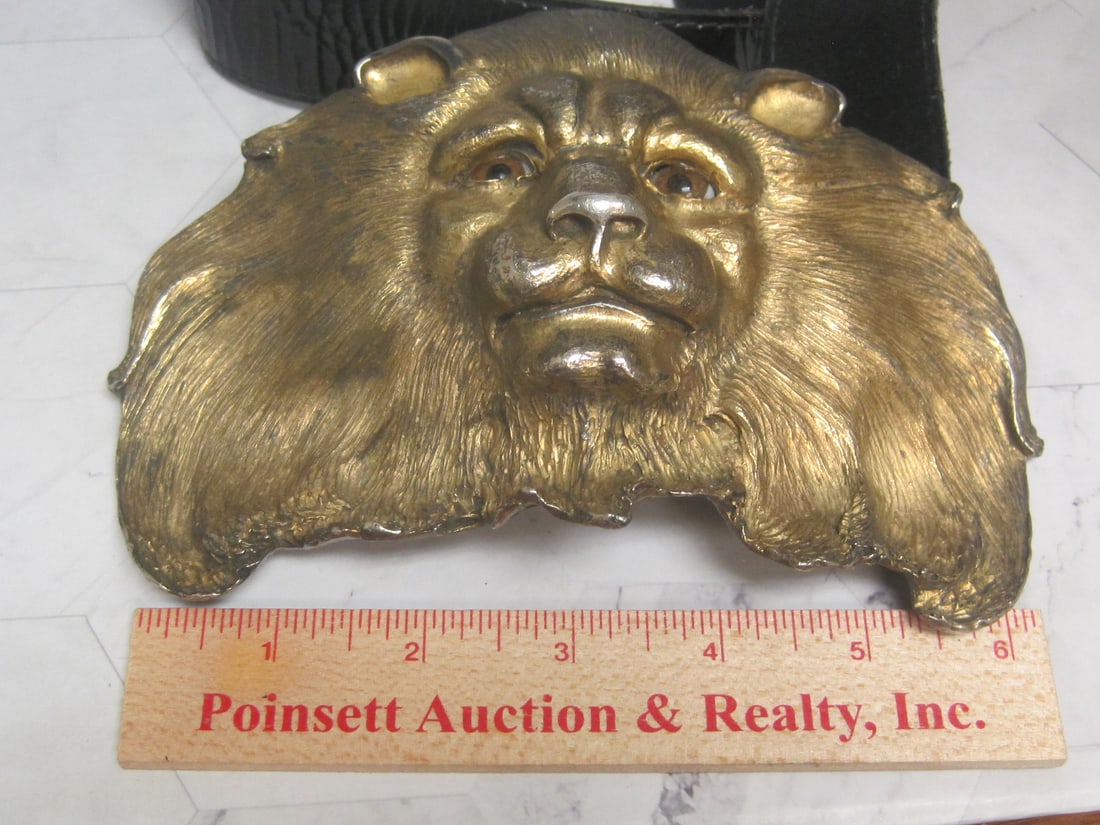 1984 Christopher Ross Massive Belt Buckle with Belt - 7