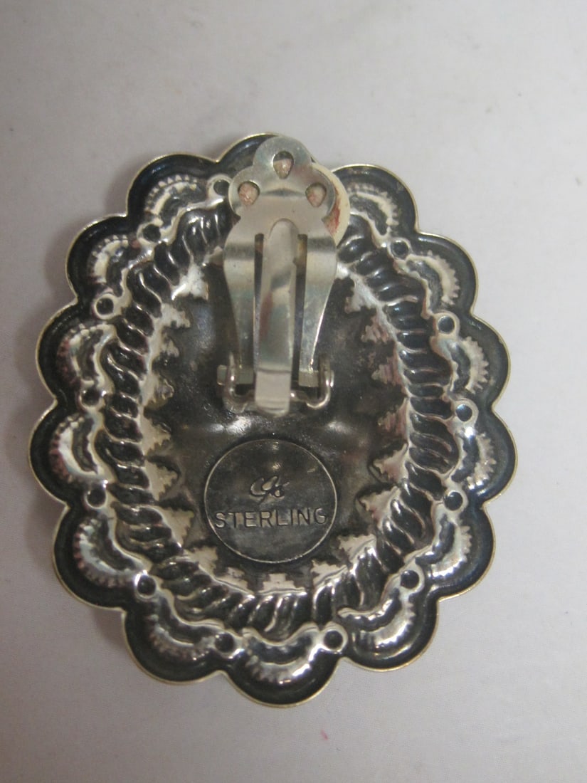 Carlisle Jewelry Co. Carolyn Pollack Sterling Silver Southwestern Concho Clip Earrings - 3