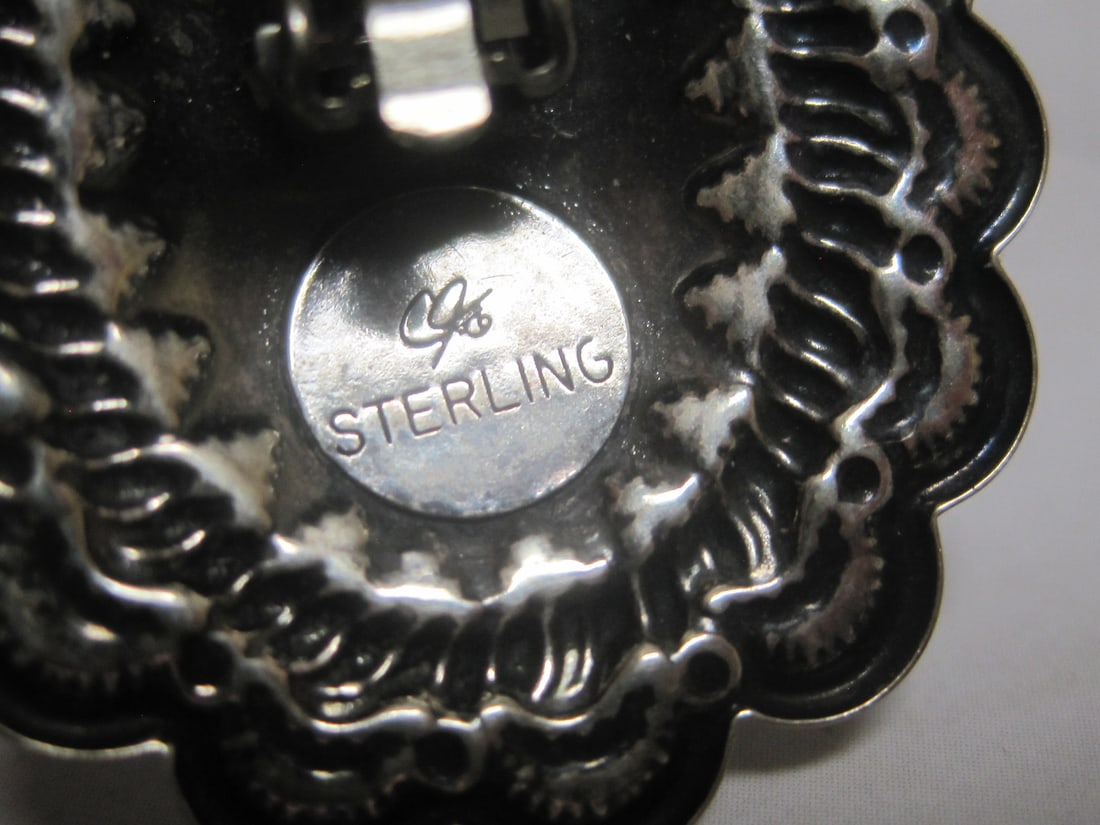 Carlisle Jewelry Co. Carolyn Pollack Sterling Silver Southwestern Concho Clip Earrings - 4