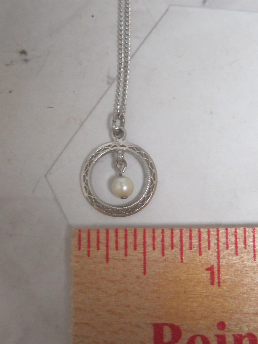 Sterling Silver Pearl Pendant on 18" Sterling Silver Chain - 4