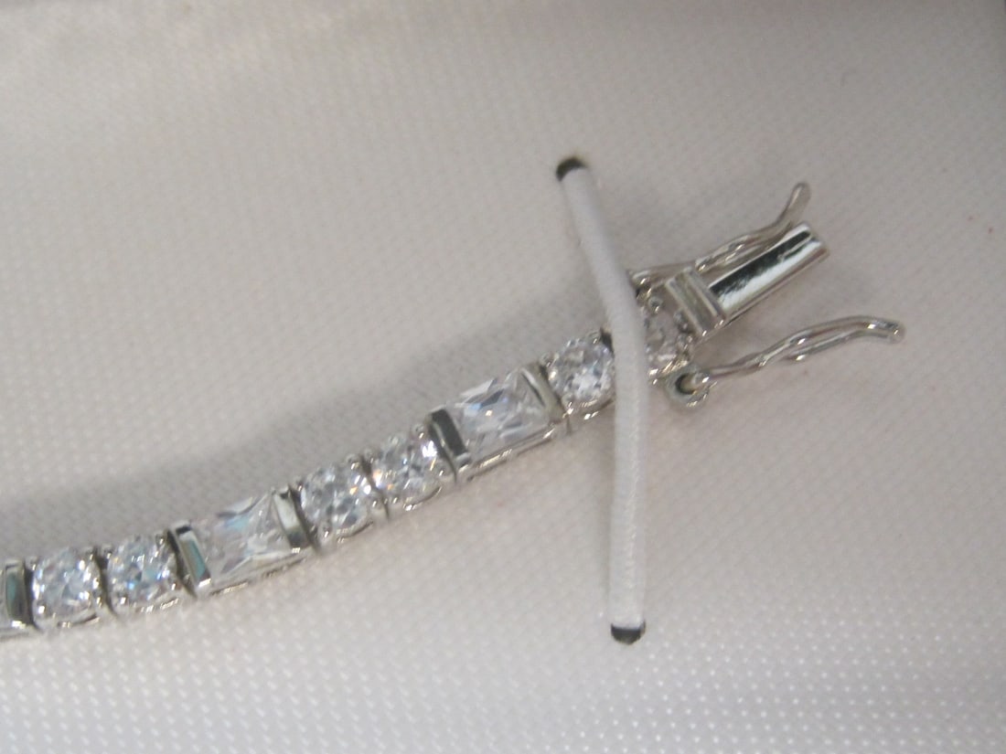 7" Madison Studio Sterling Silver CZ Tennis Bracelet - 4