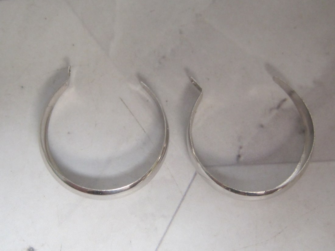 14k White Gold Hoop Earrings Jackets (1 of 4)