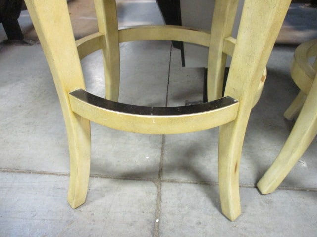 Pair of Hillsdale Furniture Upholstered Seat Swiveling Bar Chairs - 4